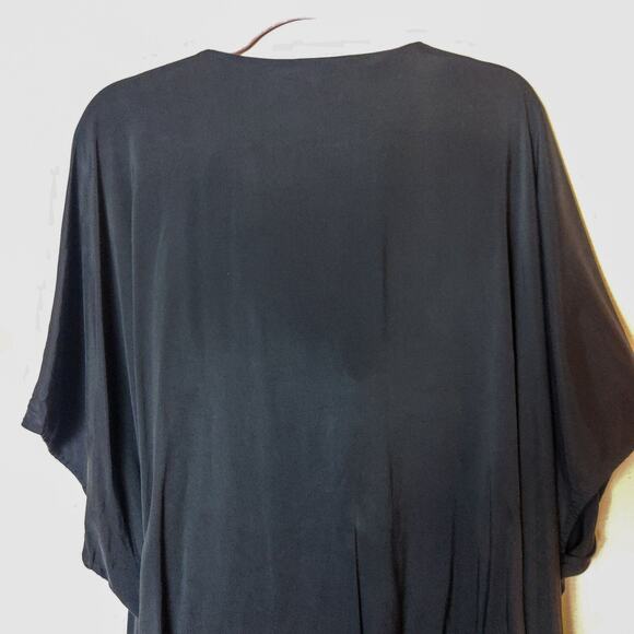 Universal Standard Marano Cooling Stretch Cupro Wrap Top Black XL 26 28 - Picture 7 of 14